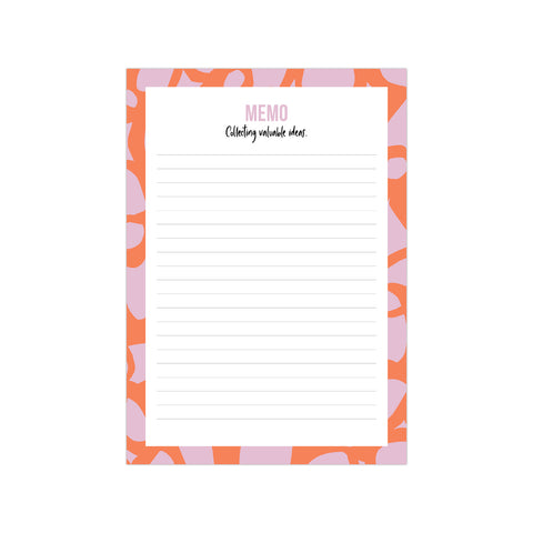 A5 Noteblock Memo Bold Flowers warm